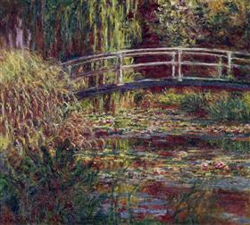 The Japanese Bridge (The Water-Lily Pond, Symphony in Rose)