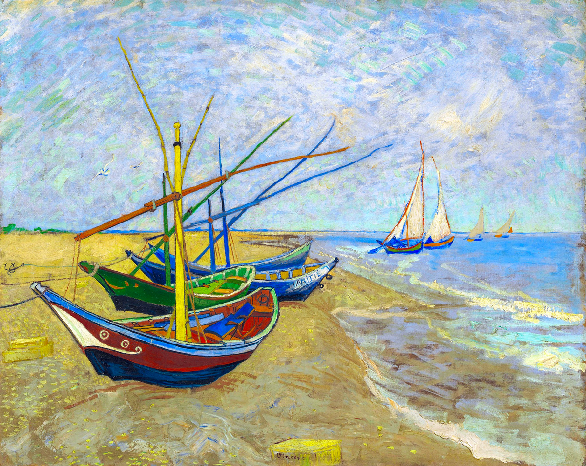 Fishing Boats on the Beach at Saintes-Maries-de-la-Mer