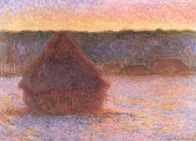 Haystacks at Sunset