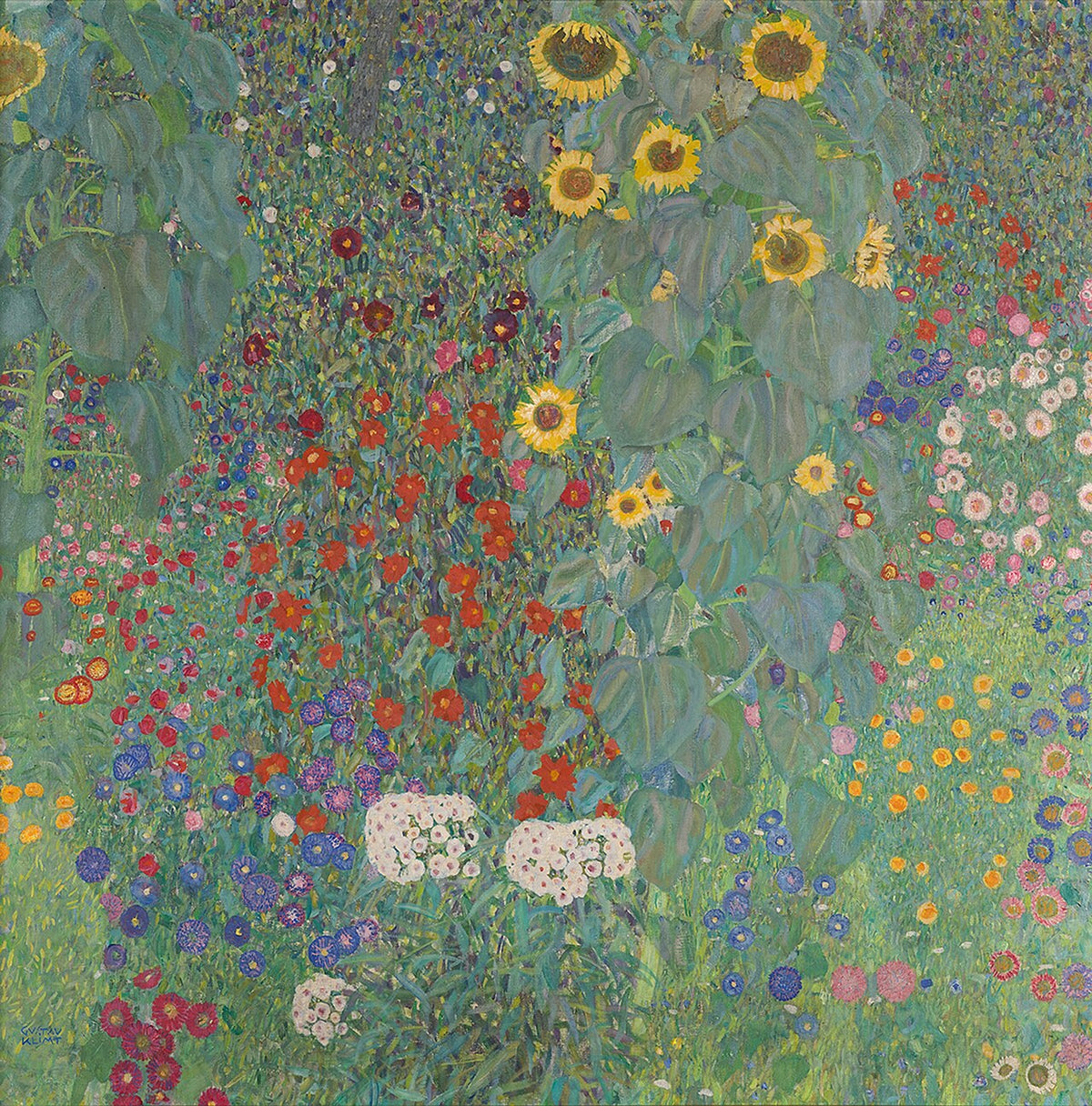 Farm Garden with Sunflowers